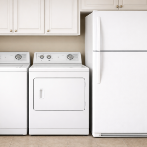 Bundle (Standard) – Washer & Dryer + Standard Refrigerator